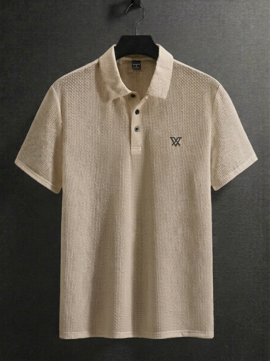 Premium Textured Polo Shirt beige– Classic Fit  VXcraft