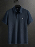 Premium Textured Polo dark blue Shirt – Classic Fit  VXcraft